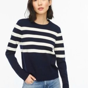 J. Crew Relaxed-fit crewneck sweater in stripe, Medium, NWOT